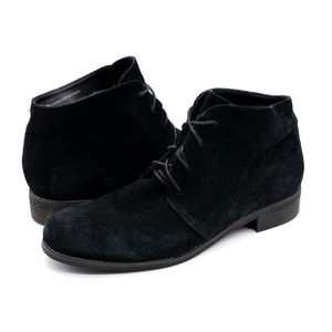 Blondo Ankle Boots Womens 9.5 Black Suede Waterproof Lace Up Booties Chukka
